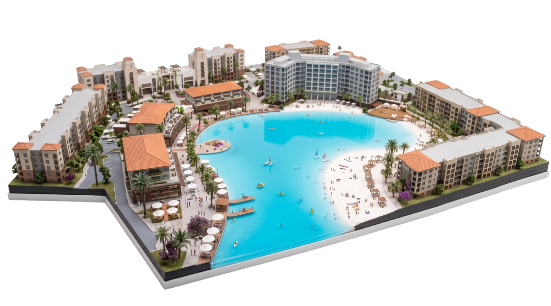 Leander Springs master-planned resort community architectural model